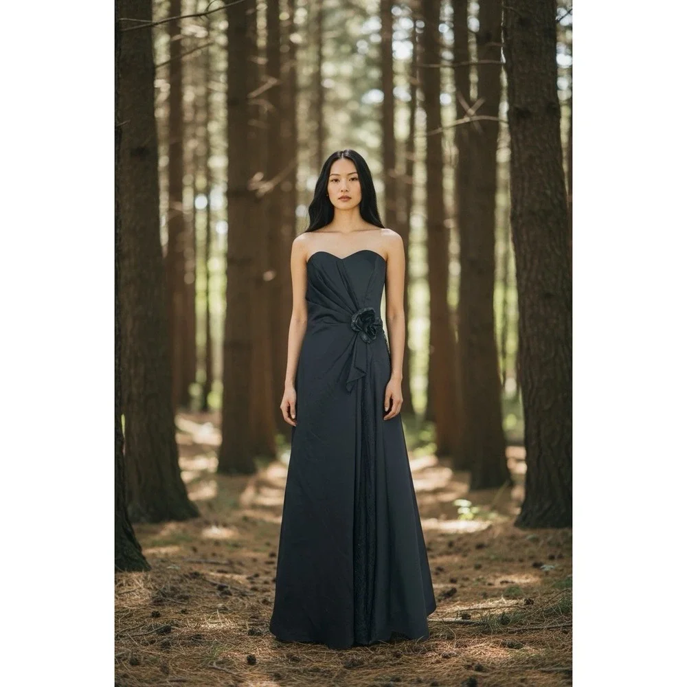 Halloween Play Black Gothic Wedding Evening Dress Pesavento Couture Small Medium - Picture 12 of 14
